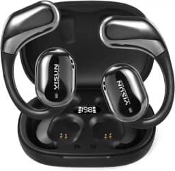 YISUN Fones de ouvido de tradução em tempo real, tradutor de IA com tradução de 163 idiomas e acentos, fones de ouvido sem fio OWS bateria longa para viagens, negócios, aprendizagem, iOS Android