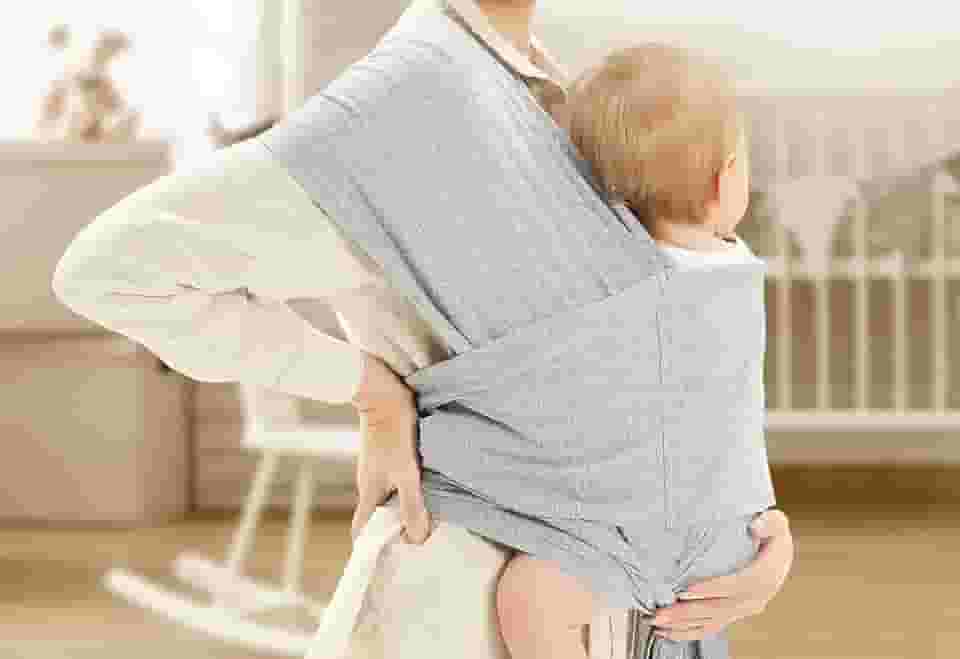 Wrap Sling de Vestir Pratico Unissex (M, Cinza Mescla)