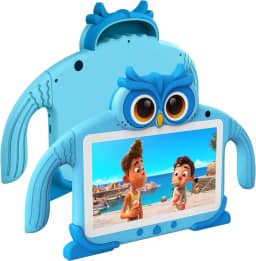 Tablet infantil de 7 polegadas para crianças de 3 a 7 anos, tablets infantis com aplicativos de aprendizagem, WiFi, controle parental, jogos educativos, tablets à prova de choque para