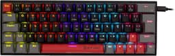 Teclado Mecânico Gamer New Hero Titan Mini 60%, RGB, Switch Blue, ABNT2, USB, Preto e Cinza