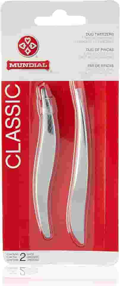 Duo De Pinças Anatômicas, Mundial S/A, Prateado