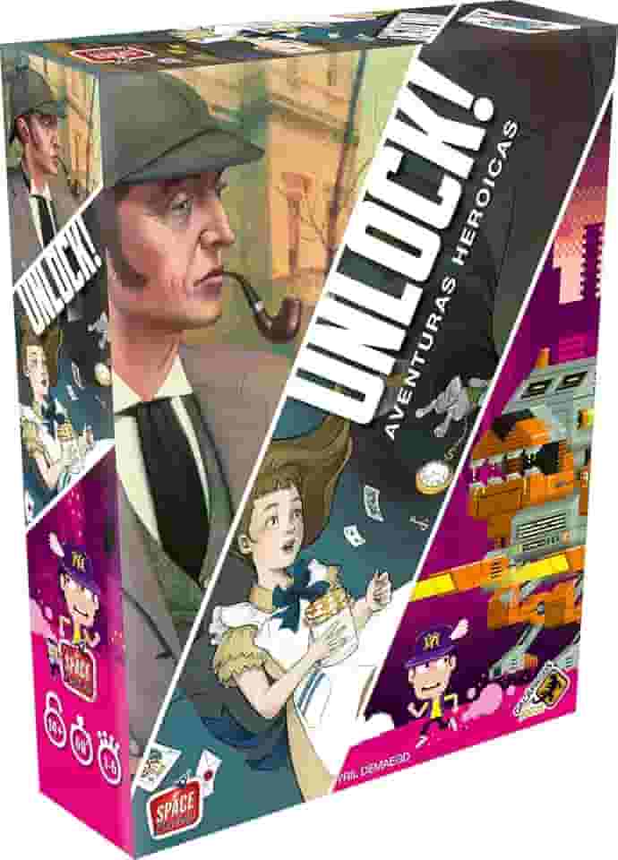 Galápagos, Unlock!: Aventuras Heroicas, Jogo de Tabuleiro para Amigos, 1-5 jogadores, 30-60 minutos por partida