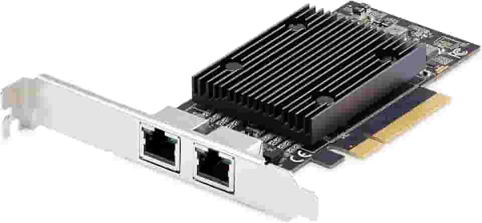 StarTech. Placa de rede Ethernet PCIe de 10 Gb com 2 portas, Windows e Linux, chipset BCM57416, 10GBASE-T, placa NIC, TAA