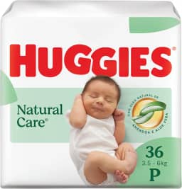 Huggies Fralda Descartável Premium Natural Care P - 36 Un (embalagem pode variar)