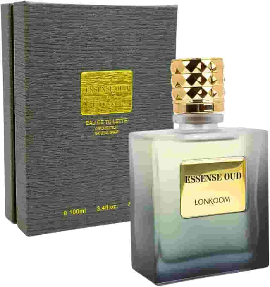 Perfume Essense Oud Lonkoom Eau de Toilette Masculino Fragrância Amadeirado Intenso (100ml)