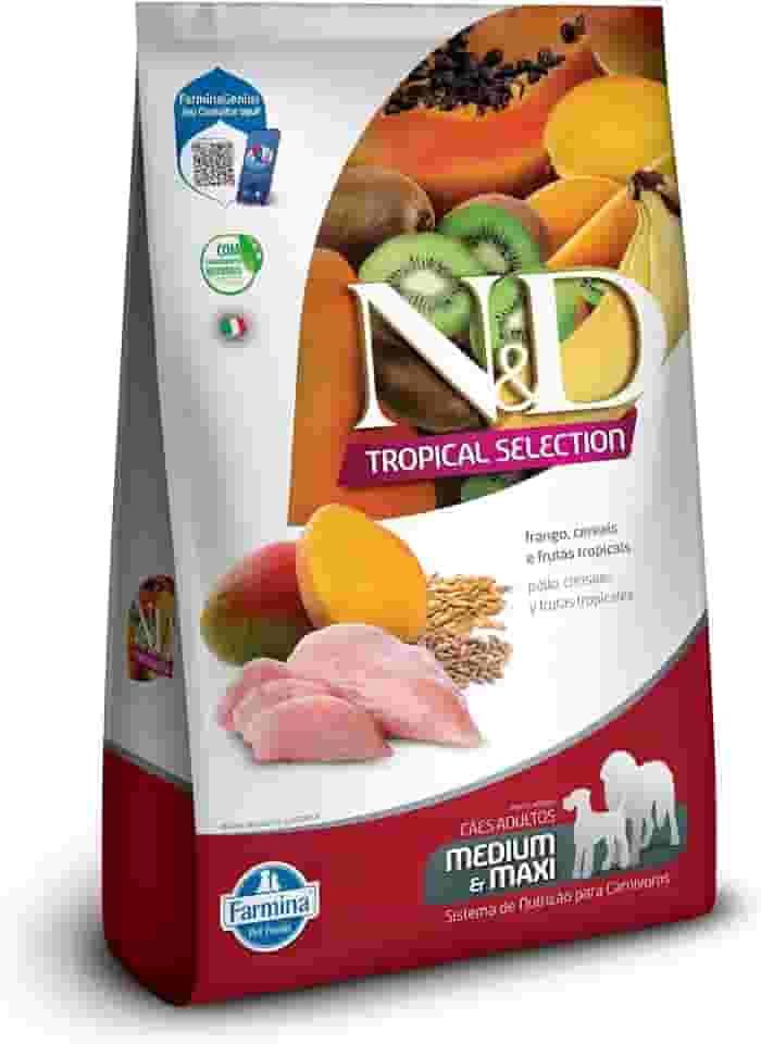 N&D Tropical para Cães Adultos de Raças Médias e Grandes Sabor Frango, Cereais e Frutas Tropicais 10,1Kg