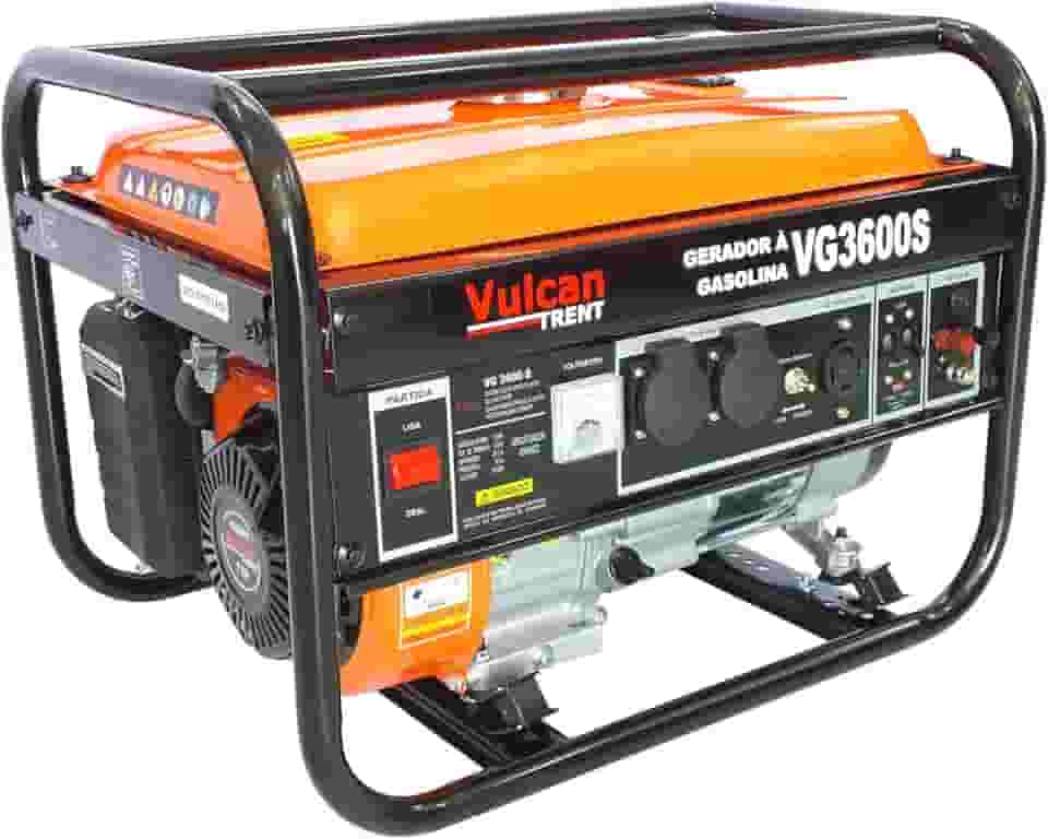 Vulcan Trent Gerador a Gasolina 4T 208Cc 7Hp 2.9 KVA 2900Watts Bivolt VG3600S