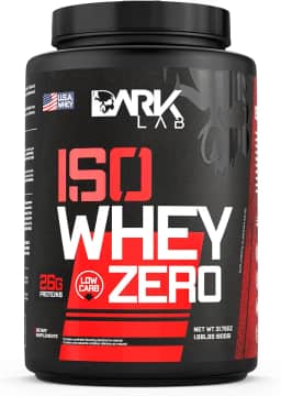 Iso Whey Zero Low Carb Dark Lab, 900g, Chocolate, Whey Isolado, Ganho de Massa Magra