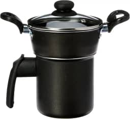 A Dona Chefa Cuscuzeiro Individual, 0.8 L, Tampa Vidro, Preta