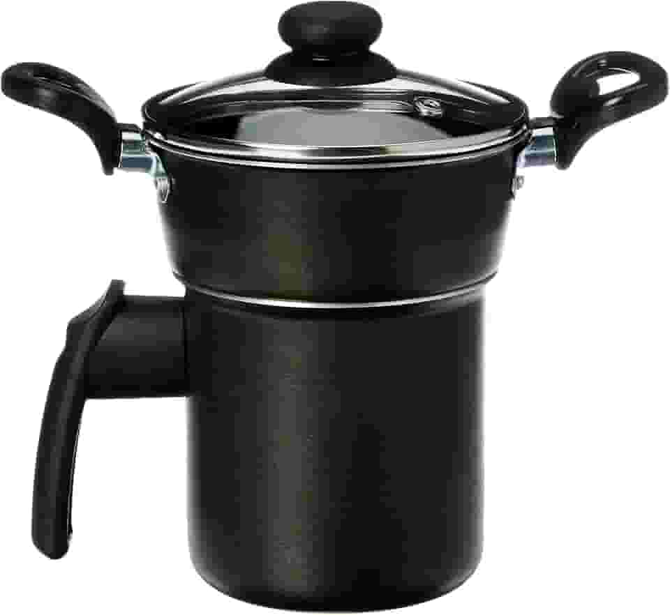 A Dona Chefa Cuscuzeiro Individual, 0.8 L, Tampa Vidro, Preta