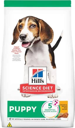 Hill's Science Diet, Ração, Cães Filhotes, Frango, 7,03 kg