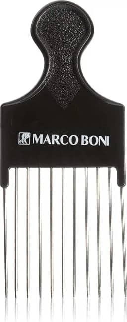 Marco Boni Pente Afro Com Dentes Em Metal Dentes Longos 1219 Preto 1 Unidade