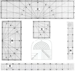 Kit 6 Réguas Costura 15x60 15x30 5x60 5x30 15x15 Caixa de Leite Acrílico