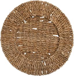 Mimo Style Sousplat Rattan de Fibra Natural, Cor Escura. Elegante e Charmoso Perfeito Para Sua Mesa Posta. Perfeito Para Todas as Ocasiões. Perfeito Para uma Mesa Tropical. Medidas: 33x2cm
