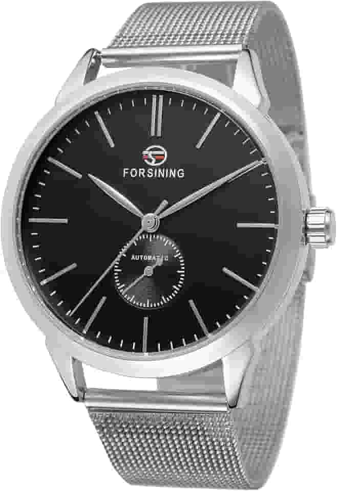 Relógio masculino esportivo automático de movimento chinês analógico exclusivo com pulseira de aço inoxidável, chinês