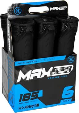 HK Army Cápsulas de Paintball - MaxLock 185 Round Locklid Pacote com 6
