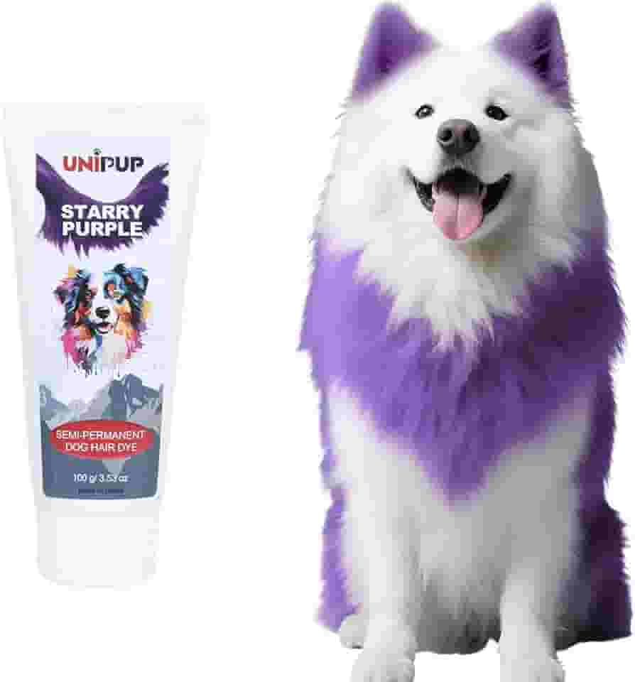 Tintura semipermanente de pelo de cachorro segura e suave para cães, gatos e todos os animais de estimação U-PHD04 (roxo estrelado
