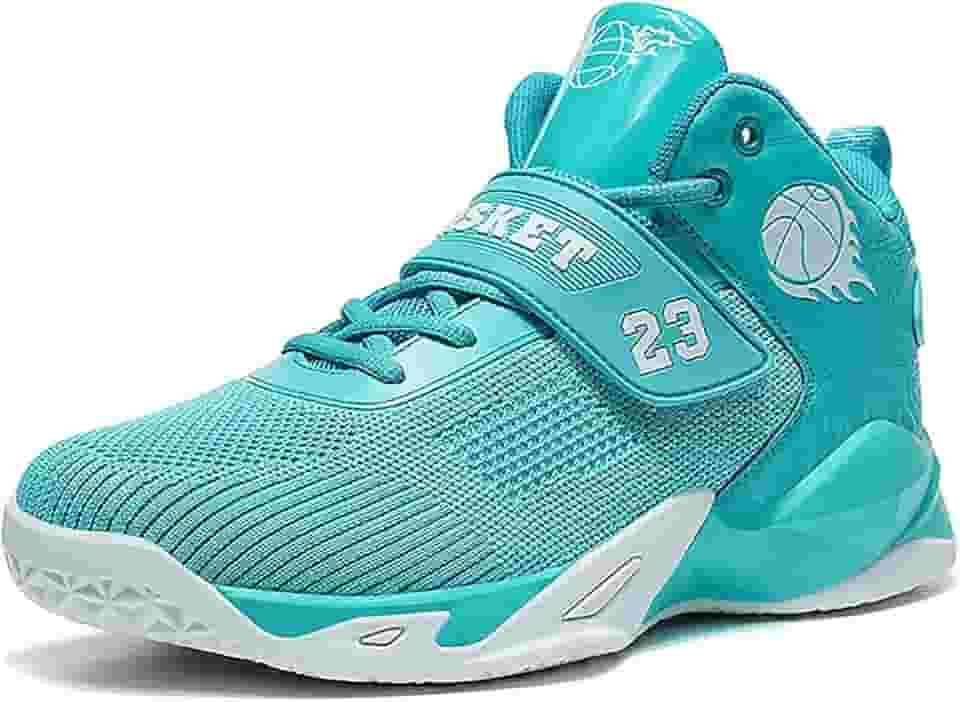 Bolognifi Tênis de basquete masculino de cano alto com alta elasticidade, respirabilidade e antiderrapante são adequados para adolescentes jogarem basquete e esportes ao ar livre Presente (Color : Gr