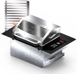 Churrasqueira Cooktop Elétrica Digital de embutir 70x48x30cm 220V Cinza