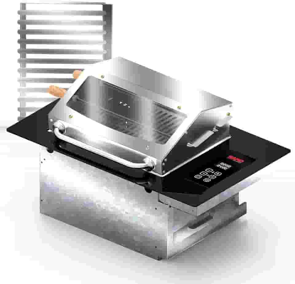 Churrasqueira Cooktop Elétrica Digital de embutir 70x48x30cm 220V Cinza