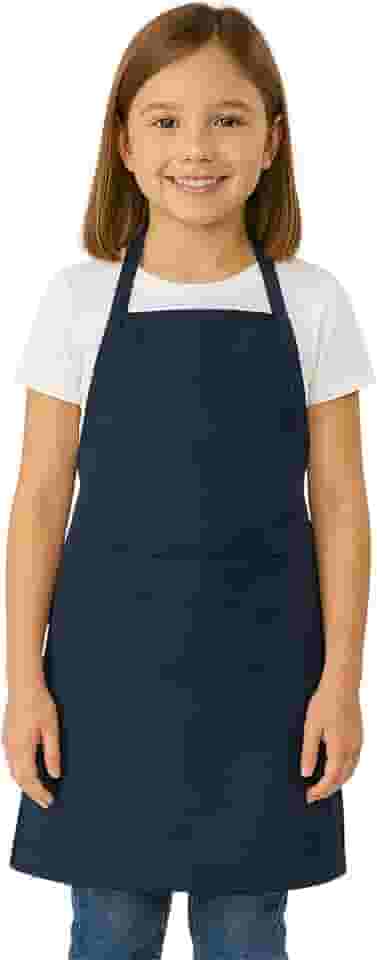 Avental Infantil Unissex com Bolso Frontal Tecido Oxford Tamanho Único 37x47cm para Crianças 4-8 Anos Atividades Culinárias e Escolares