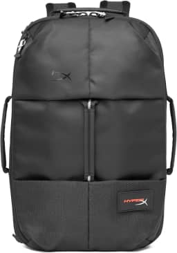 Mochila Gamer HyperX Knight - para Notebooks e Equipamentos Gamer, Compartimento Grande de 22.6 Litros, Durável, Resistente a Água, Pronta para Viagem, Preta (8C525AA)