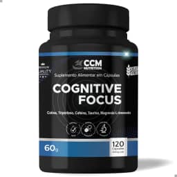 Cognitive Focus 120 Cápsulas Memória e Concentração Multivitaminico Foco Clareza Mental com Cafeina Magnesio Triptofano Taurina Colina