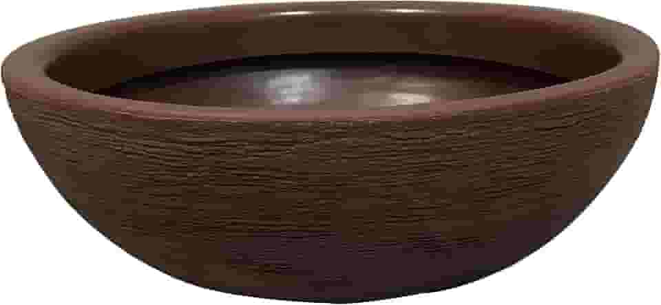 Vaso Redondo Bacia para Plantas 32x11cm Marrom Alpe