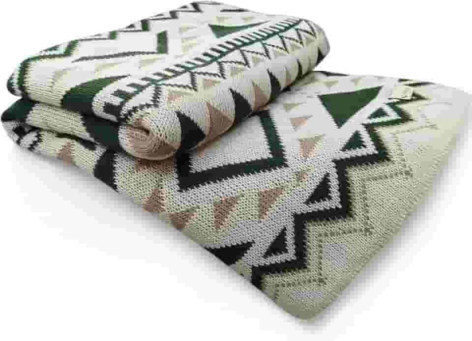 Manta Tricot Decorativa Poltrona Sofá Sala Tricô 150x95cm Decoração Elegante para Sua Sala (Verde)