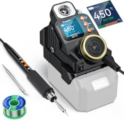 Preciva Estação De Ferro De Solda Sem Fio Para Bateria Dewalt 18-20 V - Display Lcd, Aquecimento Rápido, Temperatura Ajustável, Conversão °C/ºf, Piscina De Escória Removível, Espera De 0-8 Minutos
