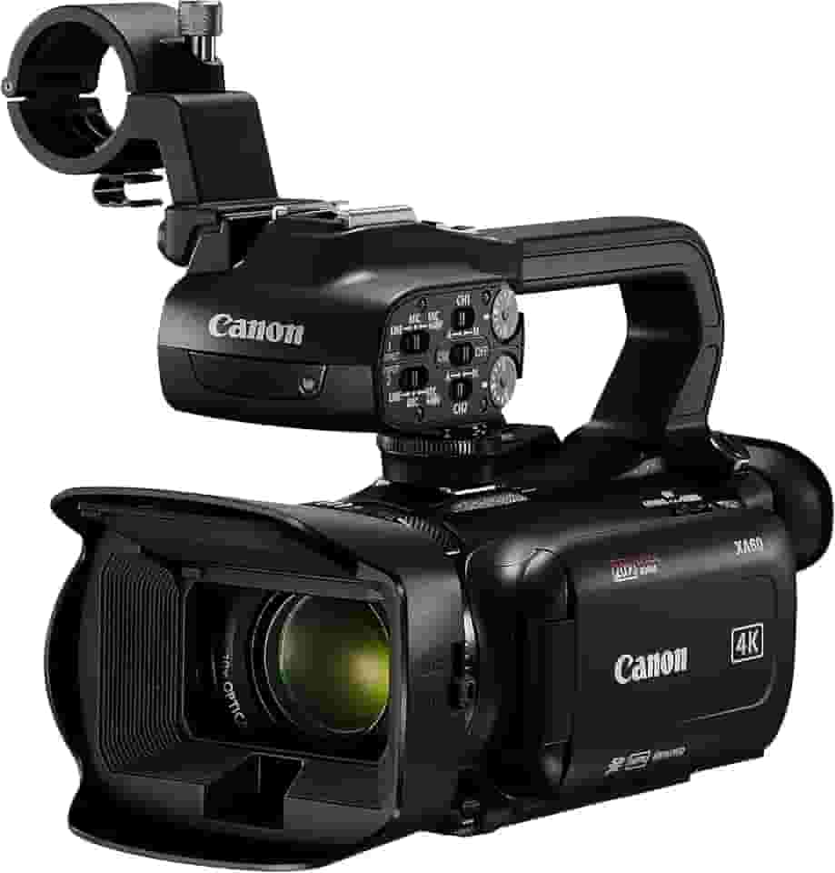 Canon Câmera de vídeo profissional UHD 4K XA60 com tela LCD sensível ao toque e lente de zoom óptico de 20x (preto)