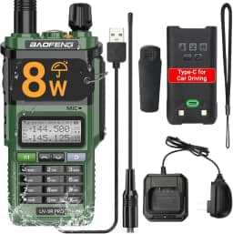Rádio amador Baofeng UV-9R Pro 8W de longo alcance VHF UHF banda dupla tripla à prova d'água recarregável portátil rádio bidirecional Walkie Talkies com cabo de carregamento tipo C para acampamento