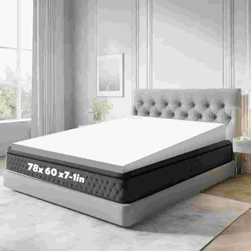 Cinnvoice Cunha de colchão, cunha inclinada Queen de 17 cm para refluxo ácido, dor no pescoço e nas costas, ronco, elevador ajustável, suporte sob o colchão para quarto