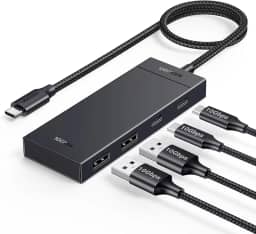 UGREEN Hub USB C, Adaptador 4 em 1 com 2 USB-C 3.2 e 2 USB-A 3.2 de 10 Gbps, Divisor de 4 Portas, Compatível com MacBook Pro/Air, iPad Pro, iPhone 15/15 Pro Max, Surface, PC, Laptop e Muito Mais