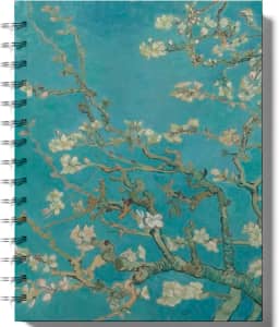 Caderno Espiral Capa Dura, A5 210x150mm, 80 Folhas, Van gogh, Frases estoicas (Capa 1)