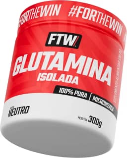 FTW Glutamina Micronizada Isolada 100% Pura com L-Glutamina Sem Aditivos, Suplemento Aminoácido para Dietas Específicas, Alta Solubilidade – Pote 300g
