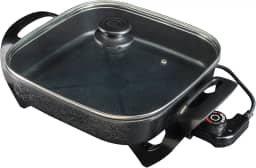 Agratto Panela eletrica Mangiare APEQ01l-01 preta quadrada 30cm 1500W 127V