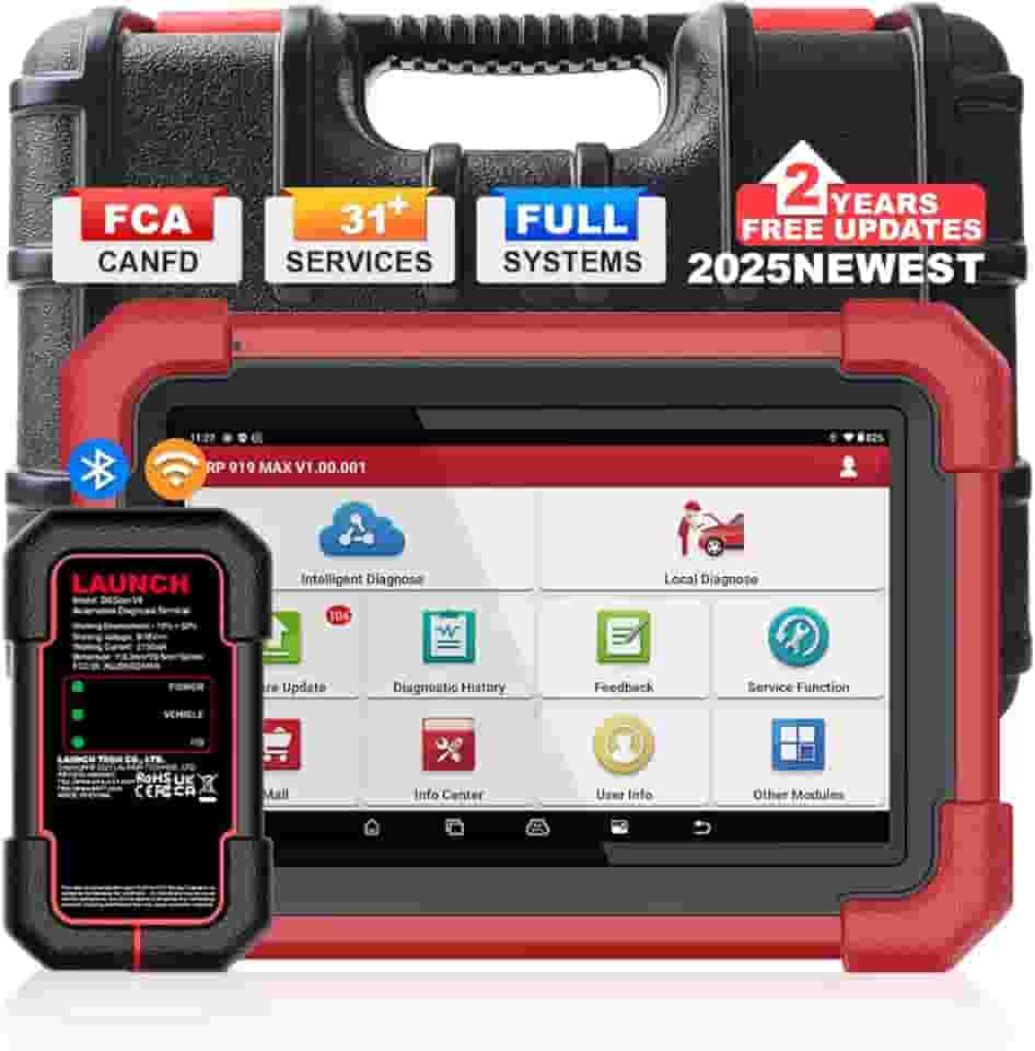 Launch Scan Tool X431 CRP919MAX Ferramenta bidirecional sem fio, scanner de diagnóstico de todos os sistemas, mais de 31 funções de serviço, assistência de código, codificação ECU, AutoAuth, guia