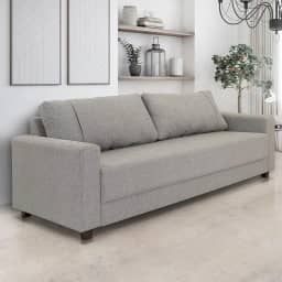 Sofá 3 Lugares Herval Clean Linho Cinza, 200 cm