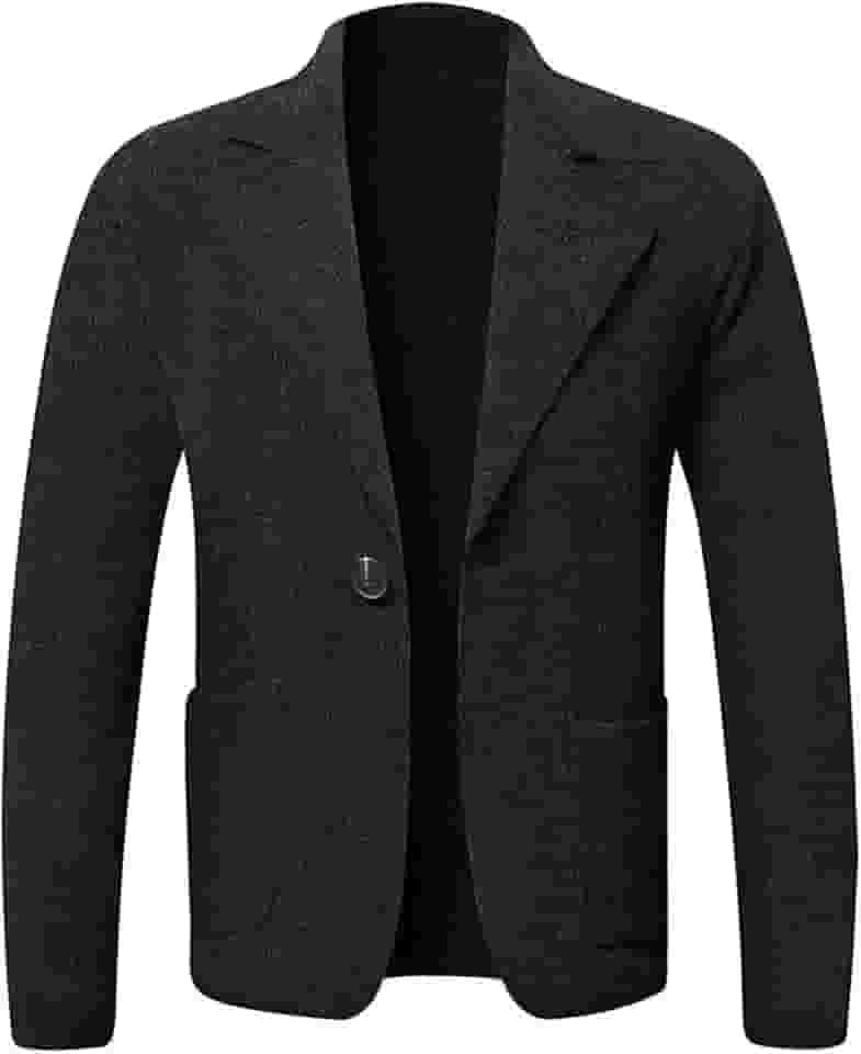 Blazer cardigã masculino de cor sólida, casual, solto