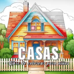 Casas: Libro de colorear para adultos con 60 bocetos de Casas.