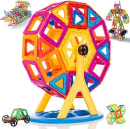 Blocos de Construção Magnéticos de 152 Peças,Blocos de Construção de 152 Peças, Montar Brinquedo Educativo