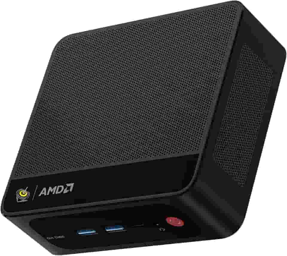Beelink Mini PC SER7 com mini computador AMD Ryzen 7 7840HS (8C/16T, até 5,1GHz), SSD NVMe DDR5 de 32 GB, SSD NVMe de 1 TB, 4K HD Quad Display HDMI/DP1.4/Type-C, WiFi 6, Bluetooth 5.2, Ethernet de 2,5