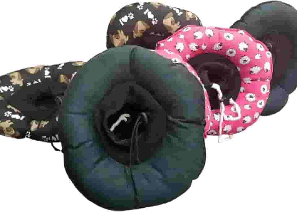 Colar elizabetano em tecido acolchoado para caes e gatos porte pequeno