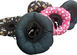 Colar elizabetano em tecido acolchoado para caes e gatos porte pequeno