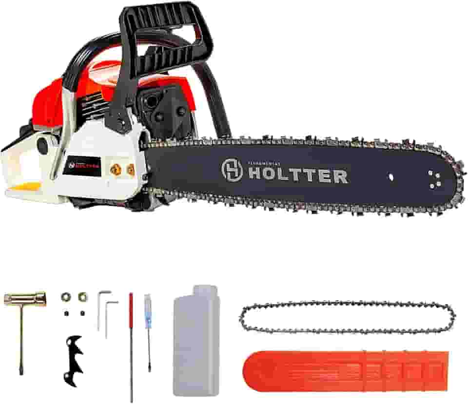 HOLTTER, Motosserra A Gasolina 52cc Sabre 20 Polegadas Moto Serra, Corta Bambu Madeira Lenha Galhos, Domestico motosserra para jardim para poda de árvores