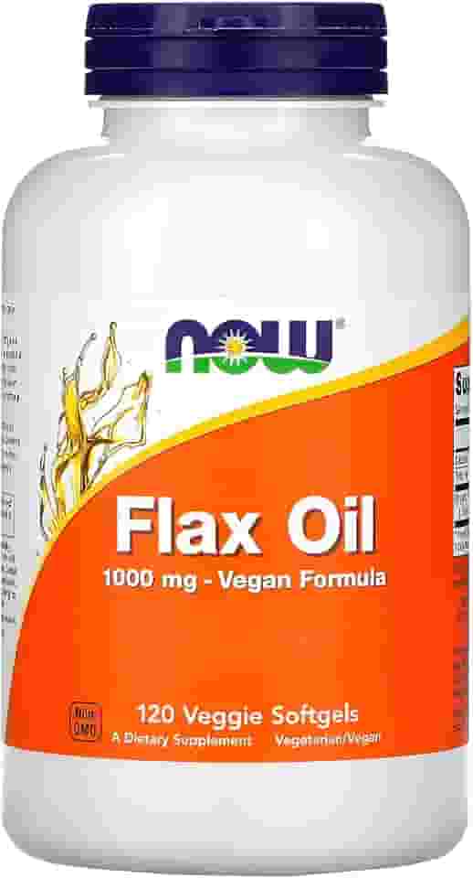 NOW Foods Óleo de Linhaça 1000mg 120 Soft Importado