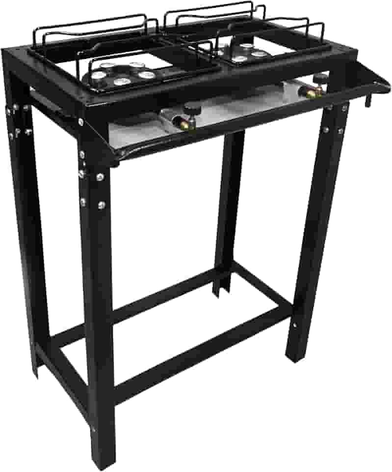 Fogão 2 Bocas Industrial Alta Pressão Preto C/Mangueira