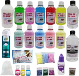 Kit Completo Para Fazer Slime Colas Clear Coloridas
