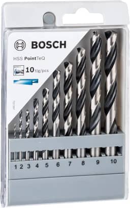 Bosch Jogo Broca para Metal HSS-PointTeQ 1-10mm 10 peças